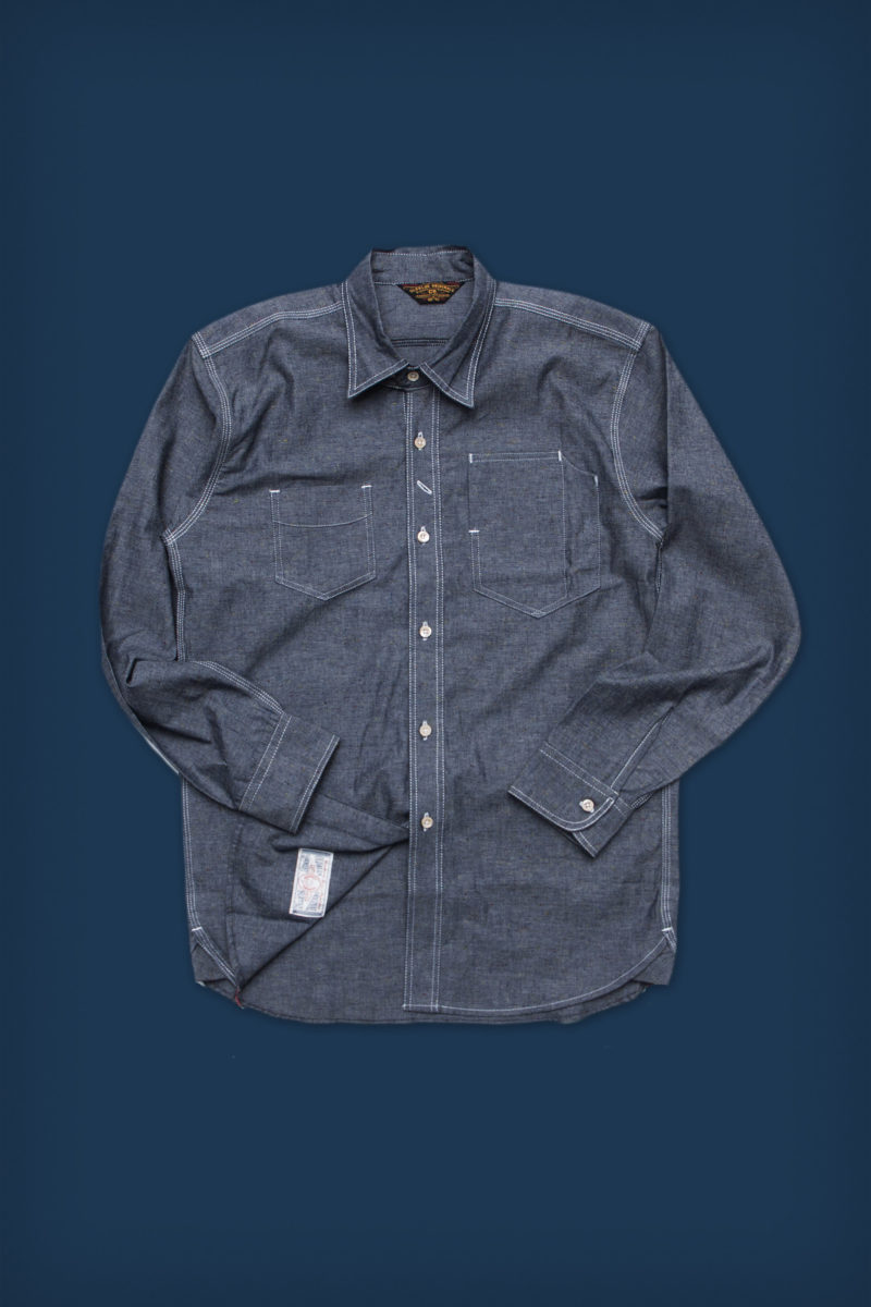 Oldblue Work Shirt Type II - 5.5 Oz Spectrum Neps Chambray - MAIN IMAGE-3