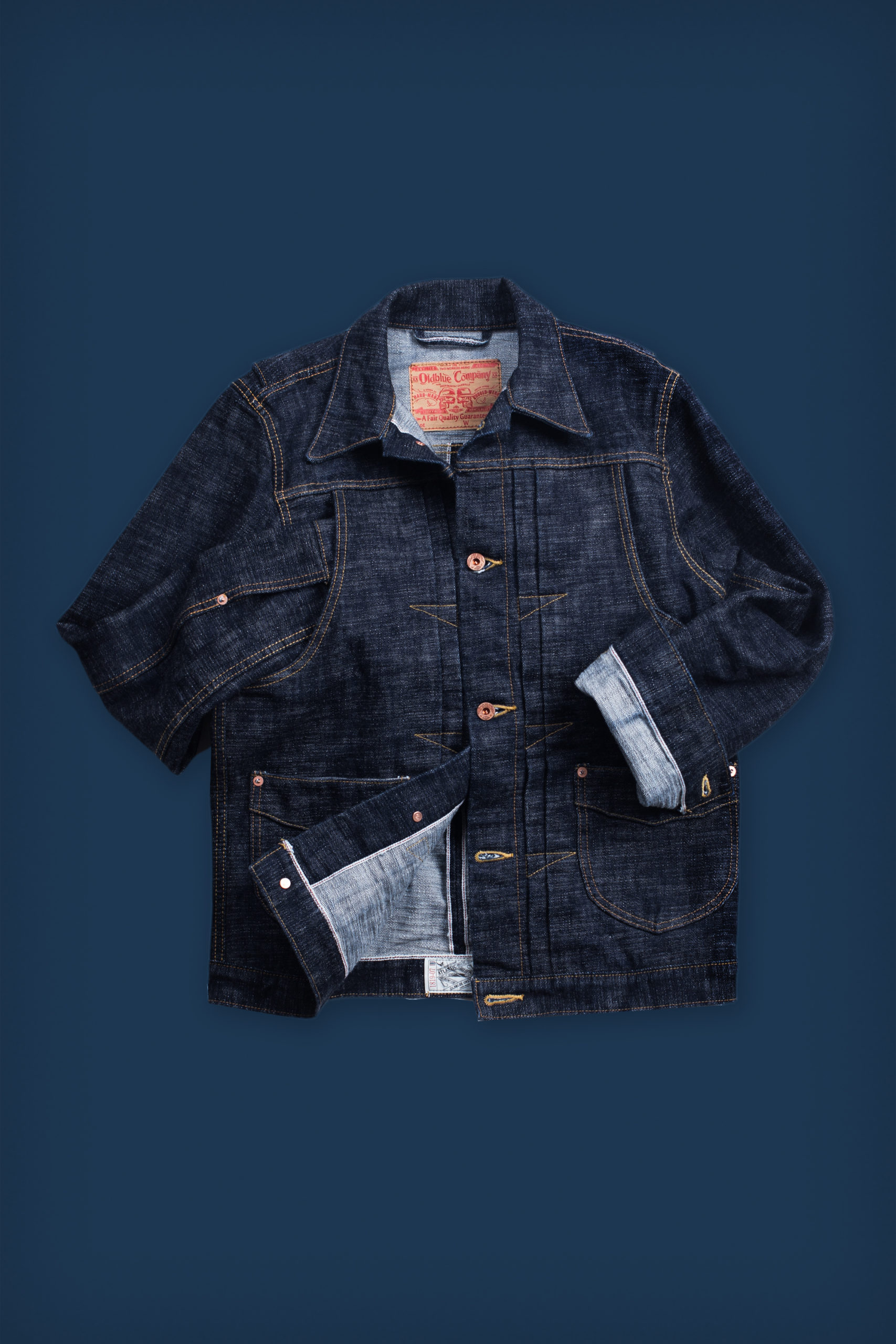 STUDIO DARTISAN 15.5oz Sashiko Jacquard Weave Type II Denim Jacket in  Indigo - OW – Tempo