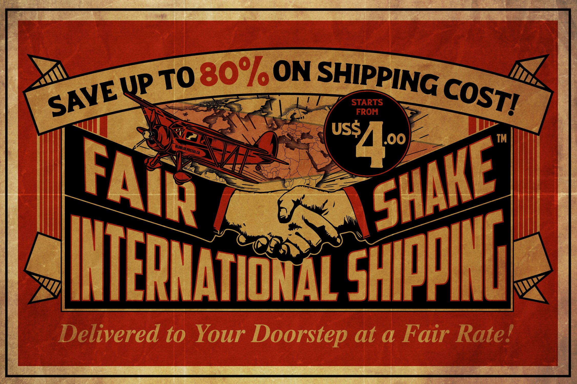 Oldblue Fair Shake™ International Shipping Option!