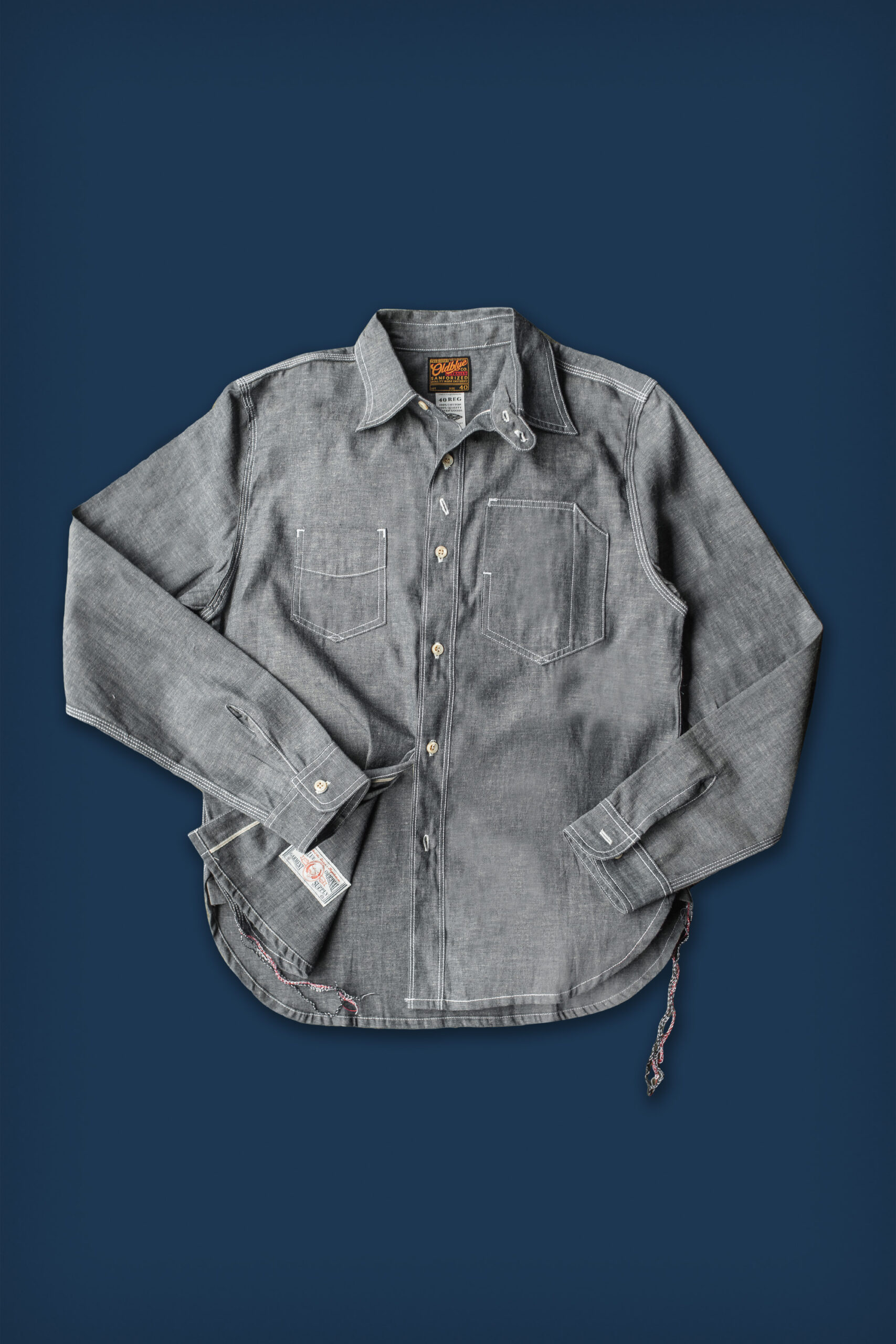 Oldblue Work Shirt Type II - 5 Oz Chambray Selvedge Yoshiwa Thumbnail Backk