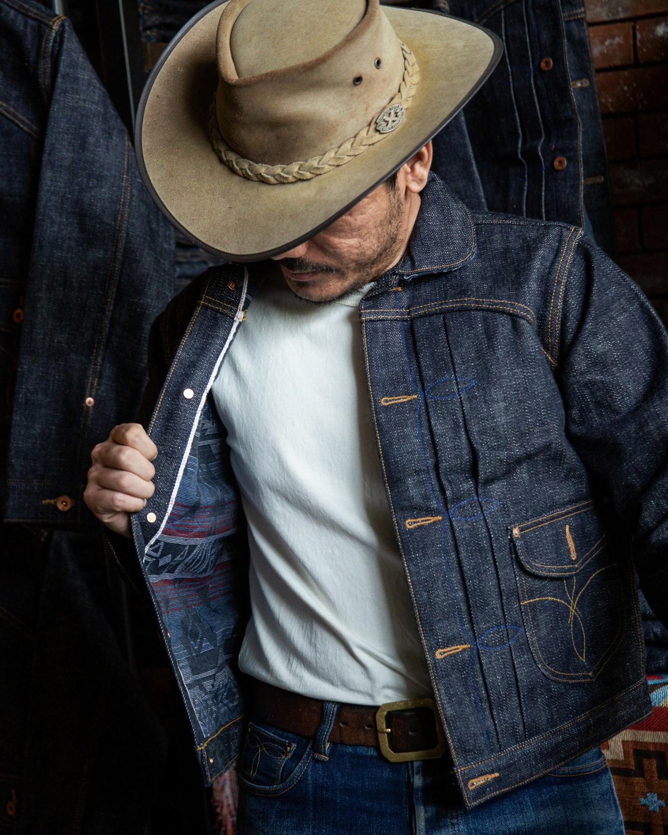 Work Jacket Type III - 19 Oz Thunderhoof Selvedge Kaihara - Fit - Editorial (12)
