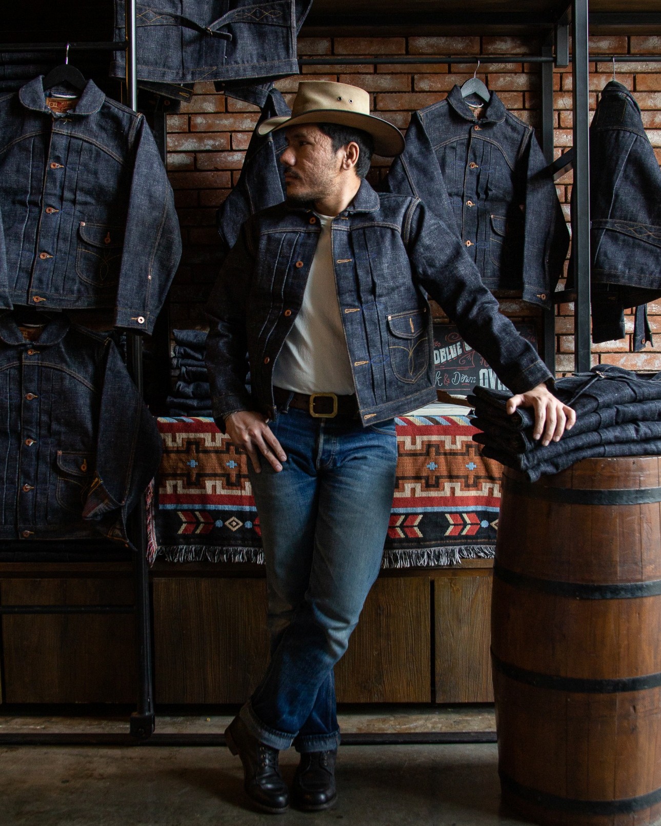 Work Jacket Type III - 19 Oz Thunderhoof Selvedge Kaihara - Fit - Editorial (7)